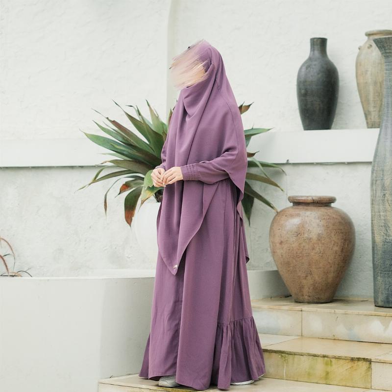 Gamis Basic Purple Lilac