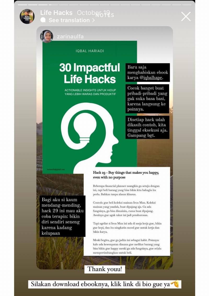 30 Impactful Life Hacks - Iqbal Hariadi (Ebook)