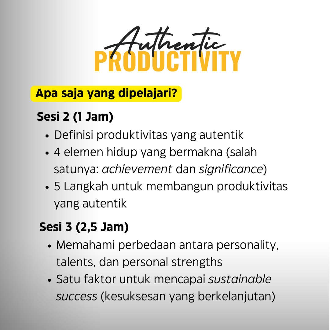Authentic Productivity