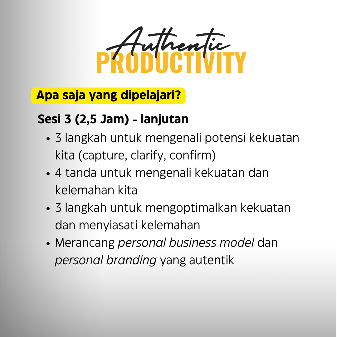 Authentic Productivity