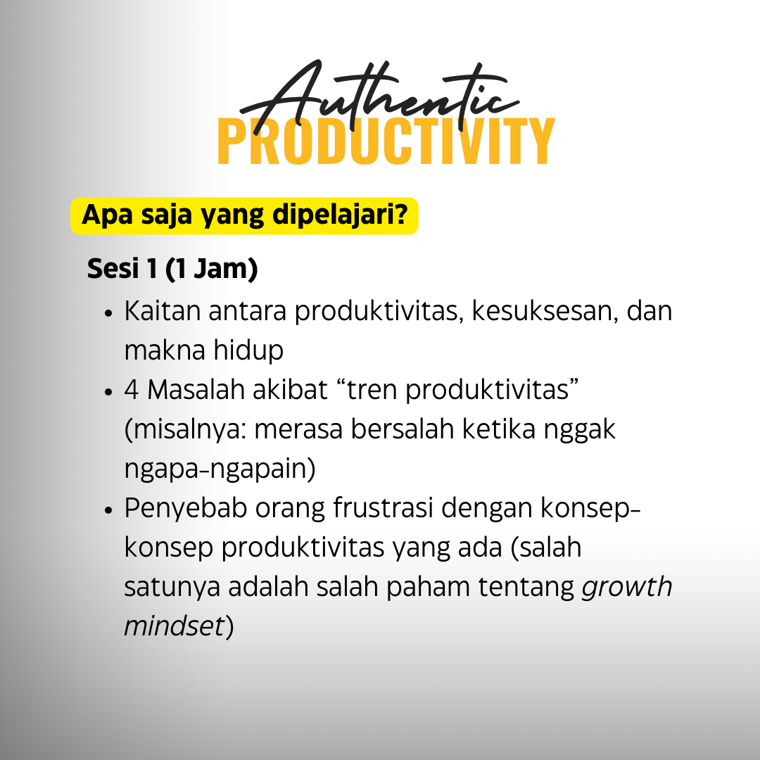 Authentic Productivity