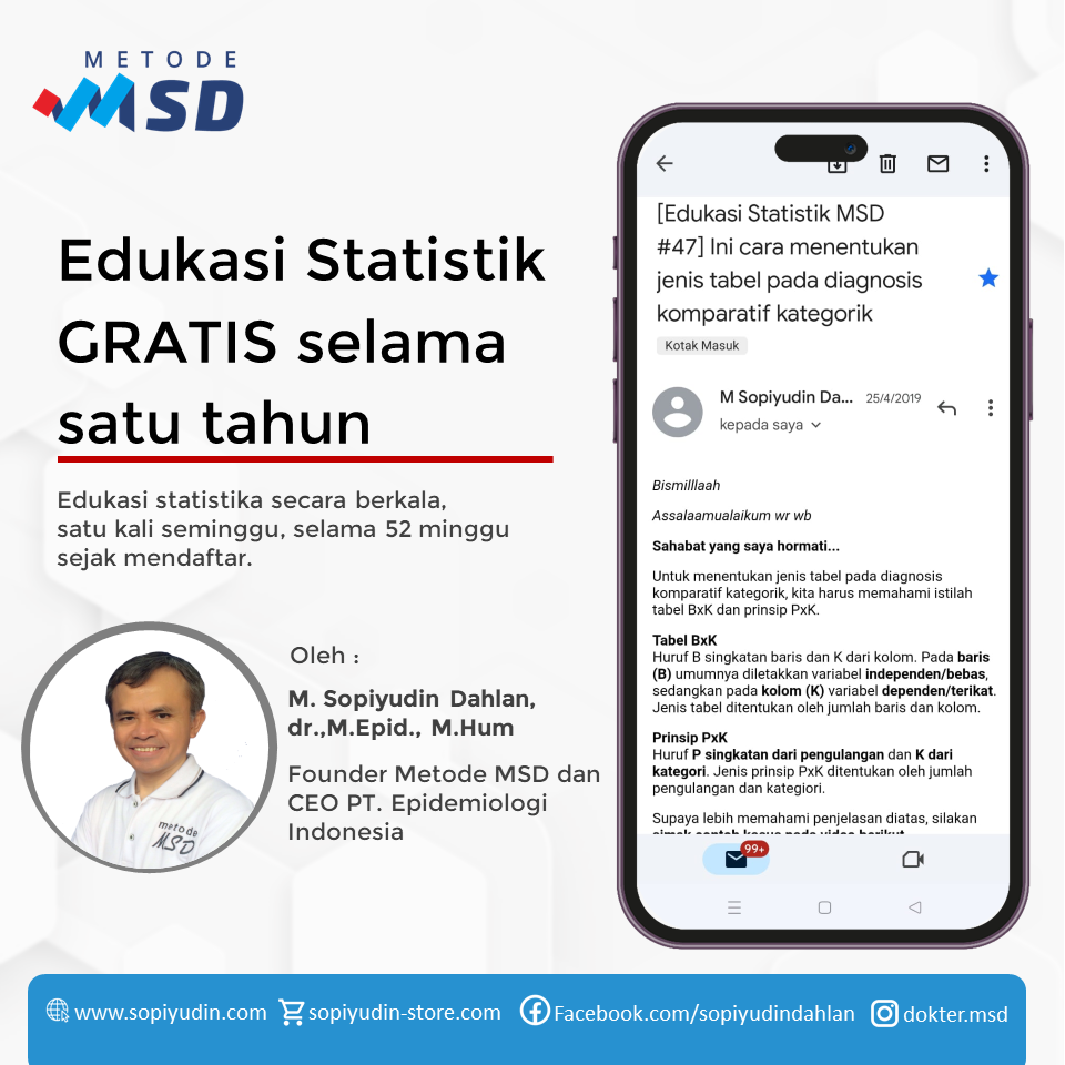Edukasi statistika Komunitas Sahabat MSD selama satu tahun