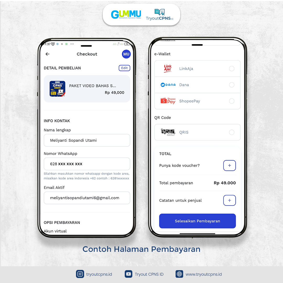 TUTORIAL PEMBAYARAN DAN AKSES PRODUK