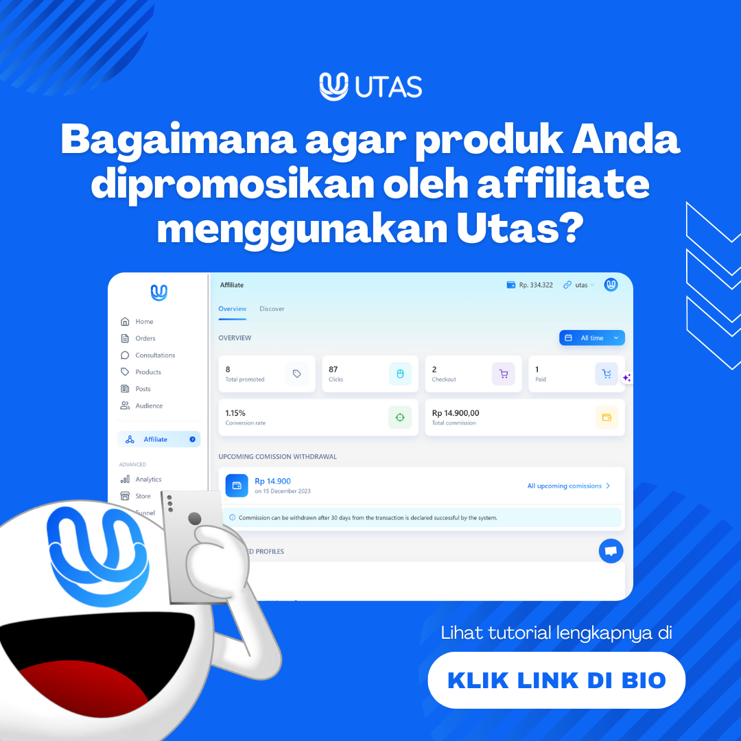 Bagaimana agar produk Anda bisa dipromosikan oleh Affiliate menggunakan UTAS?