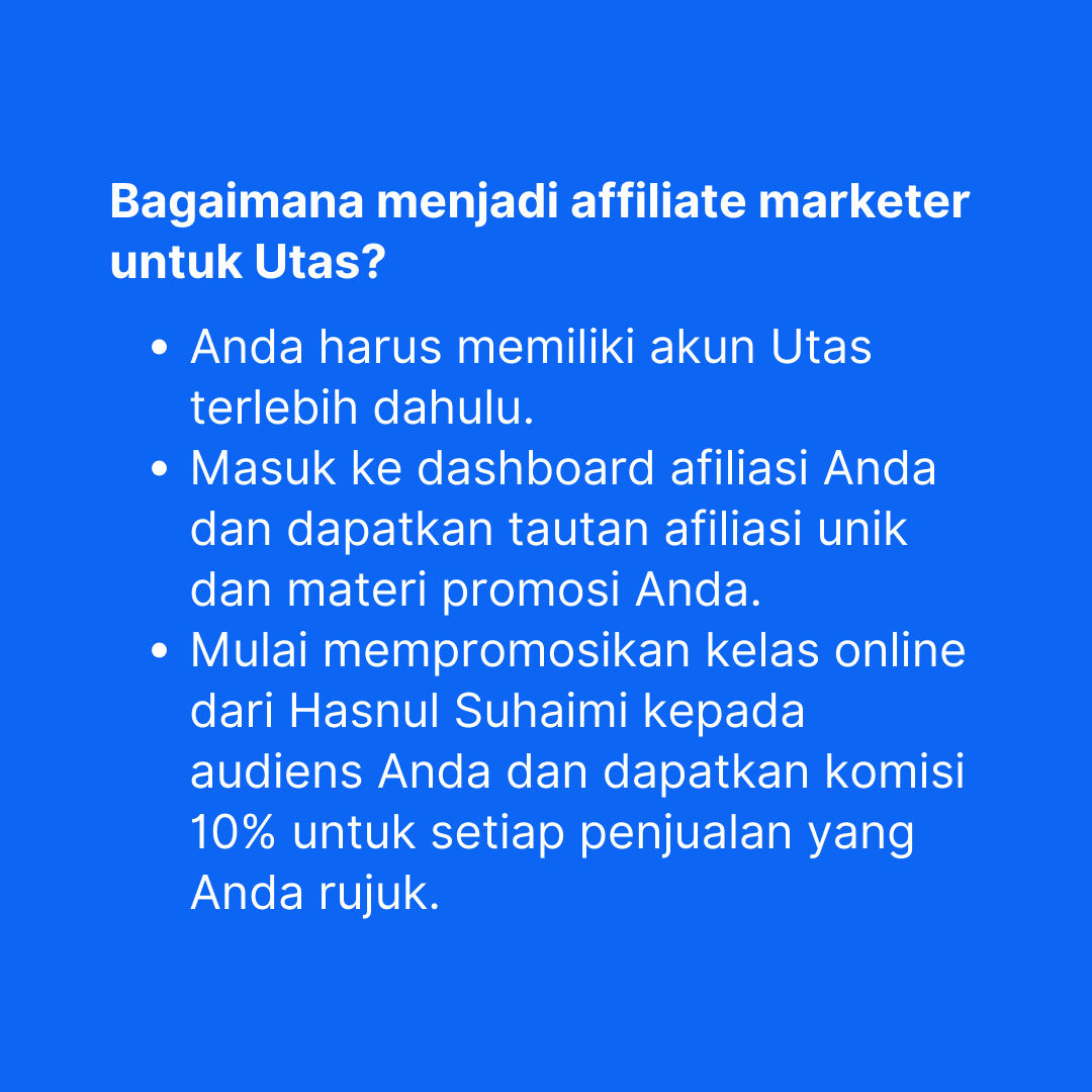 Undangan Affiliate Suhaimi