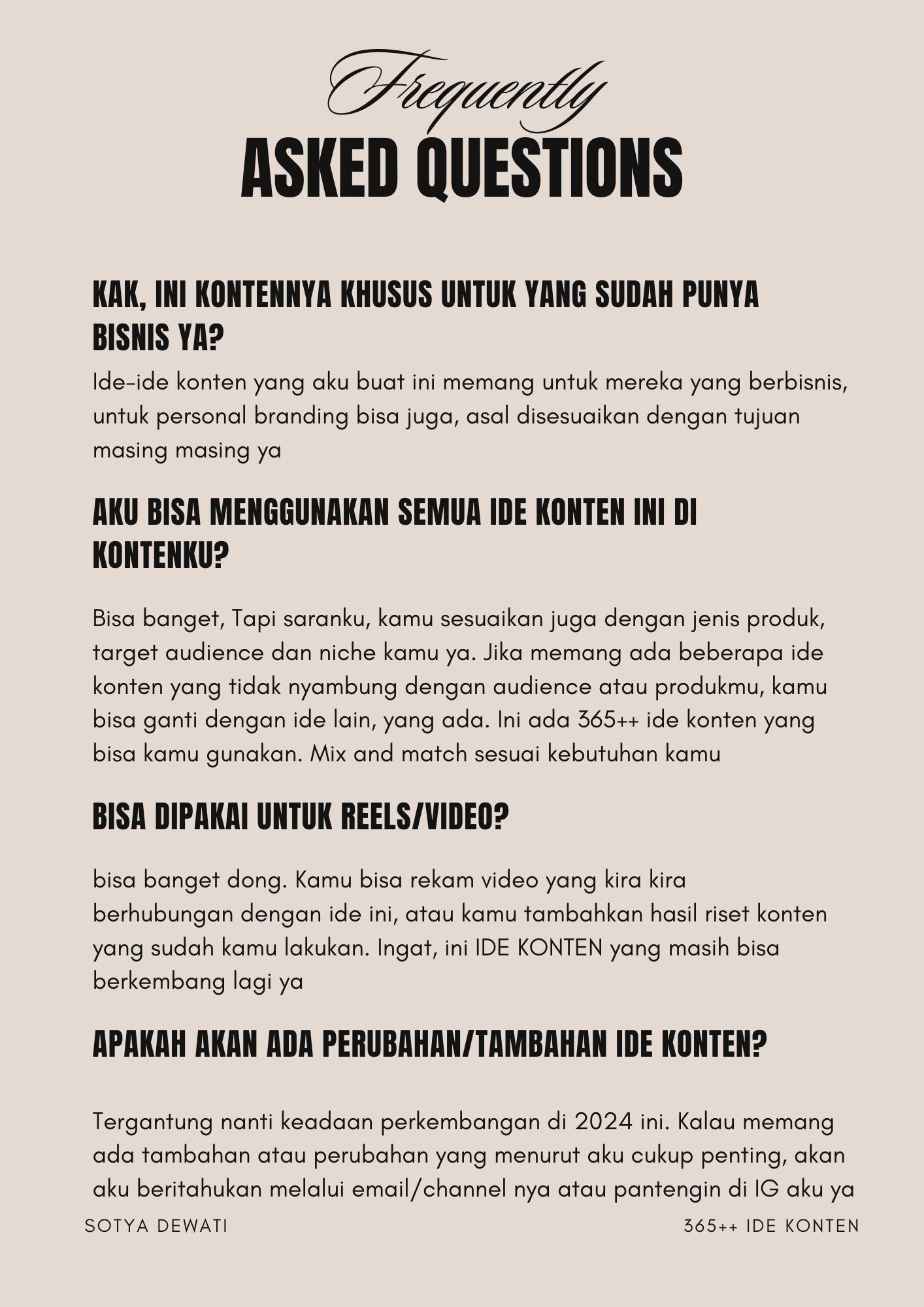 365++ Ide konten 2024 BONUS strategi jualan di tanggal kembar