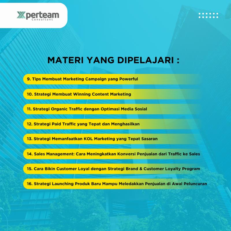 Growth Marketing & Sales - Meningkatkan Omset Dengan Aktifitas Marketing Yang Powerfull