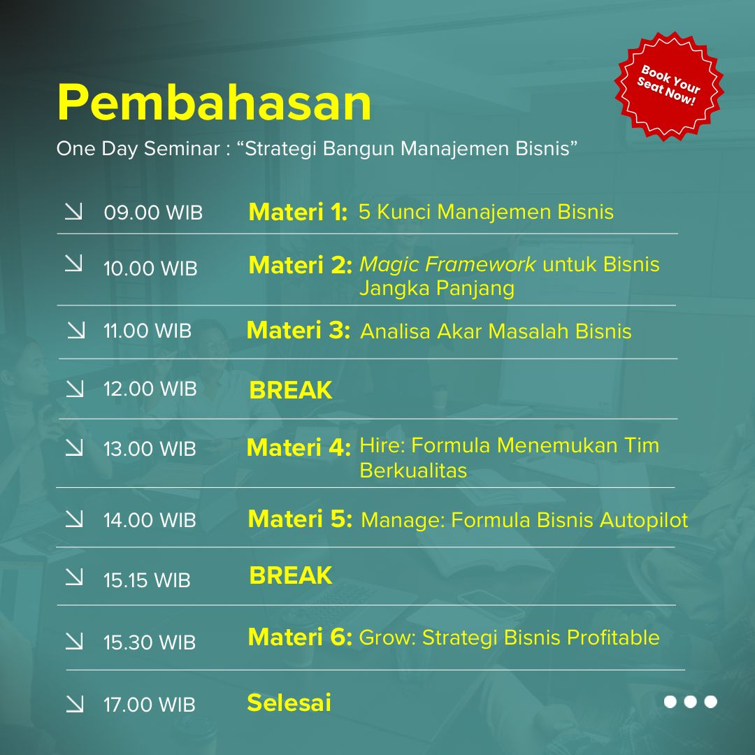 Full Day Webinar - Strategi Bangun Manajemen Bisnis : Batch 1