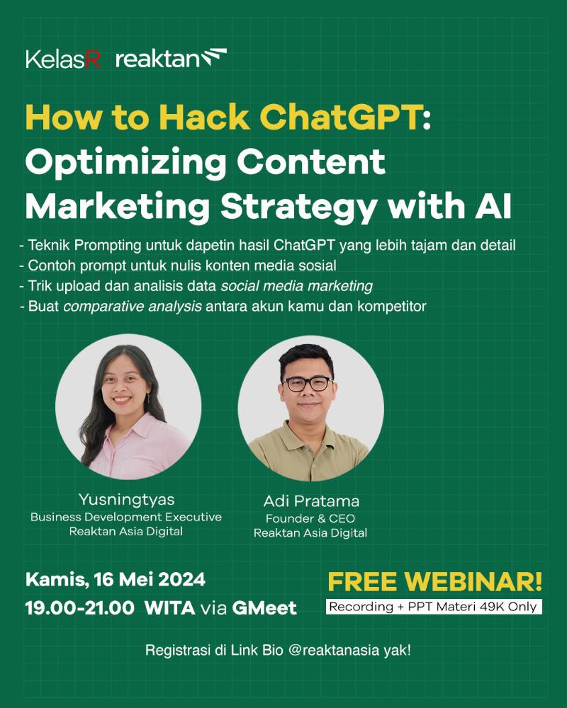 [FREE] How to Hack ChatGPT: Prompt, Upload & Analisis Data Social Media