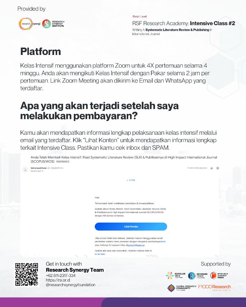 Kelas Intensif: Riset Systematic Literature Review (SLR) & Publikasinya di High Impact International Journal (SCOPUS/WOS)