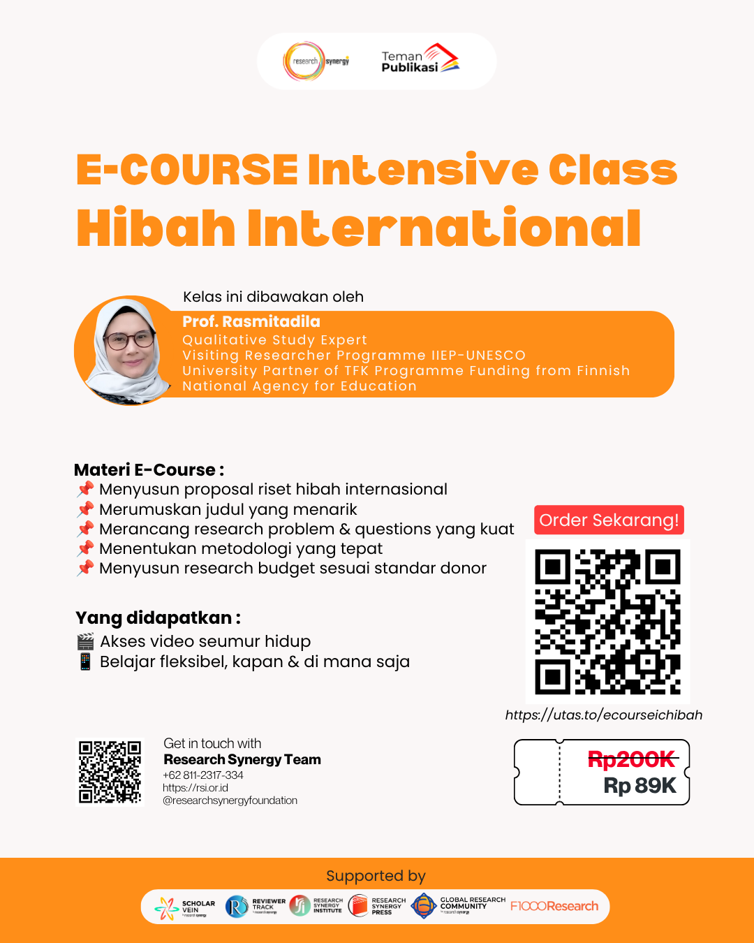 E-Course Intensive Class : Level-Up Hibah Internasional: Penyusunan Proposal Riset Kolaboratif Global