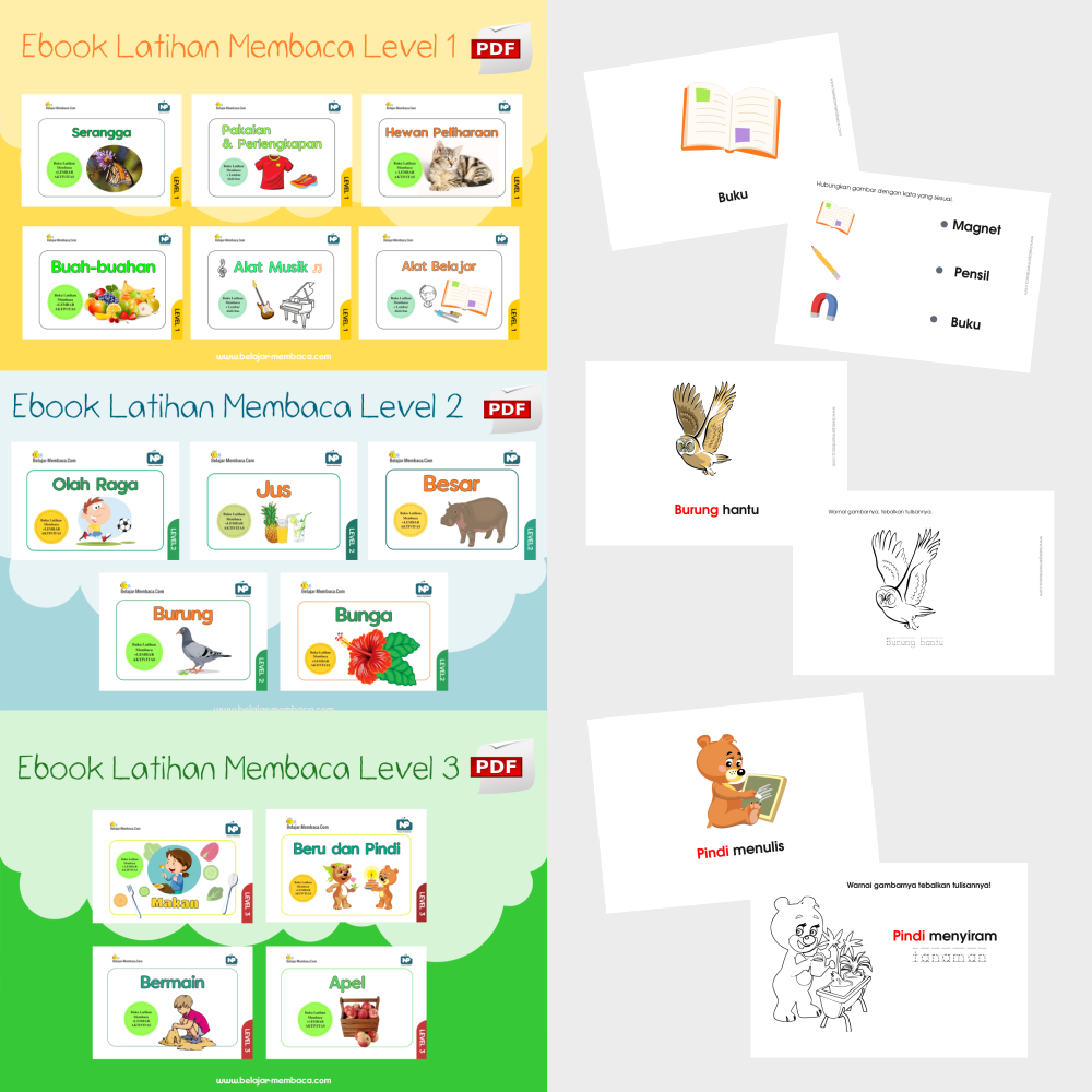 Paket 23 Ebook Belajar Membaca dan Menulis