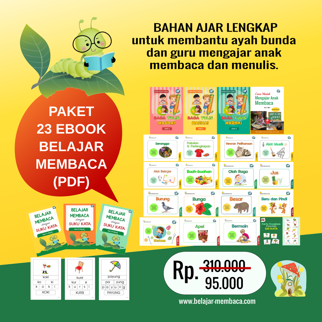 Paket 23 Ebook Belajar Membaca dan Menulis