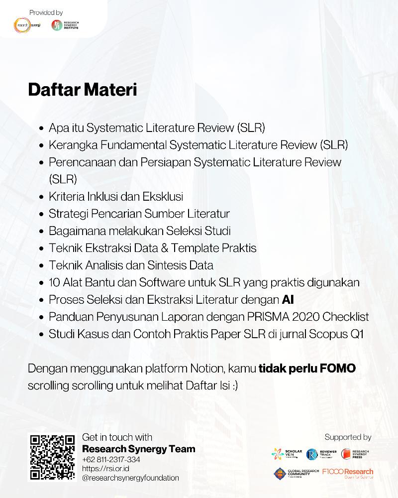 SLR 2.0: Kuasai Systematic Literature Review dengan Bantuan AI dalam 10 Langkah