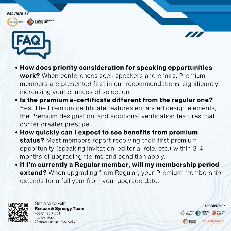 Premium Membership of RSF Global Research Ecosystem