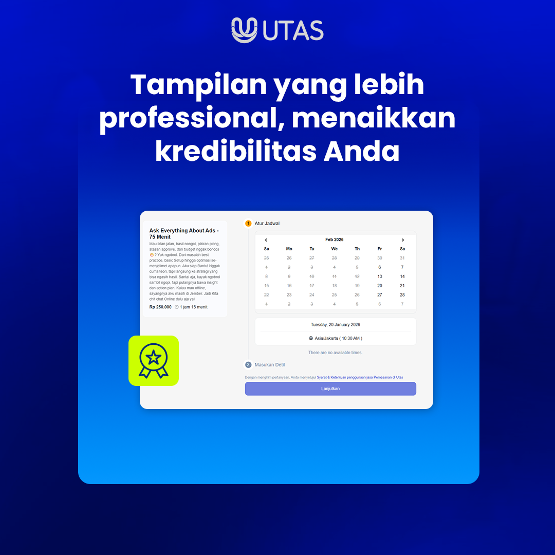 Diskon Spesial - Layanan Konsultasi lebih Profesional dengan UTAS Pro