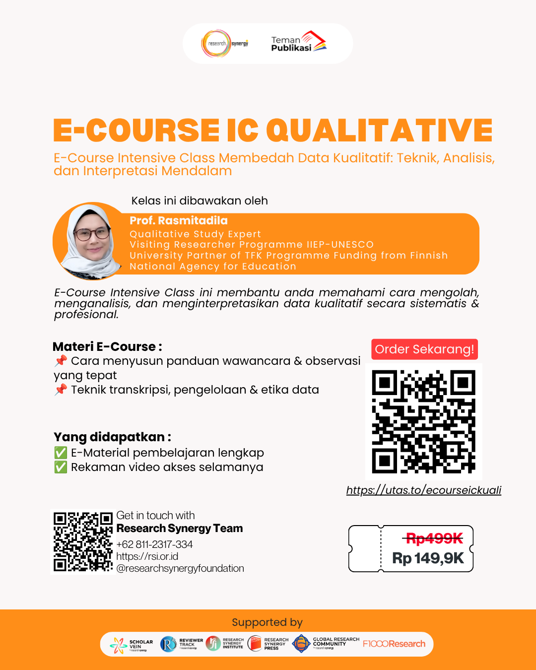 E-Course Intensive Class Membedah Data Kualitatif: Teknik, Analisis, dan Interpretasi Mendalam